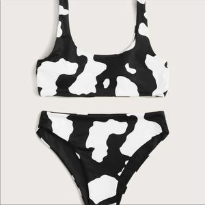 Cow print bikini! Size M